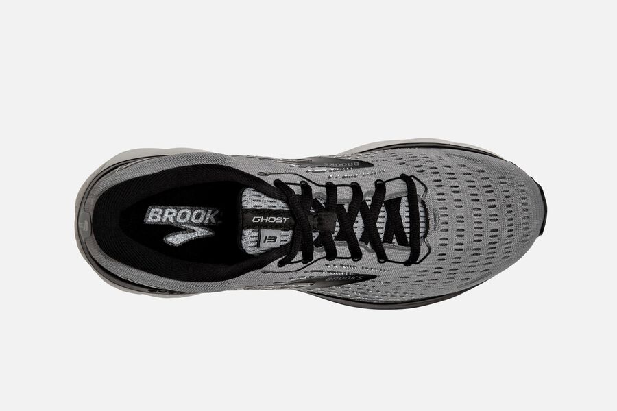 Brooks Ghost 13 Road Running Shoes - Mens - Grey/Black - EW5607324